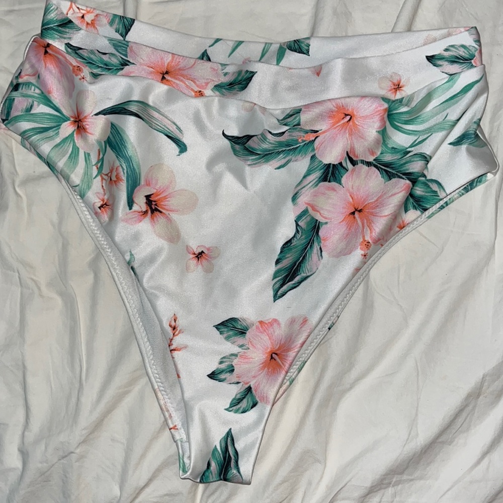 white and pink bikini